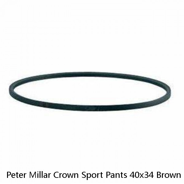 Peter Millar Crown Sport Pants 40x34 Brown Gray Poly Flat Front YGI F2-375