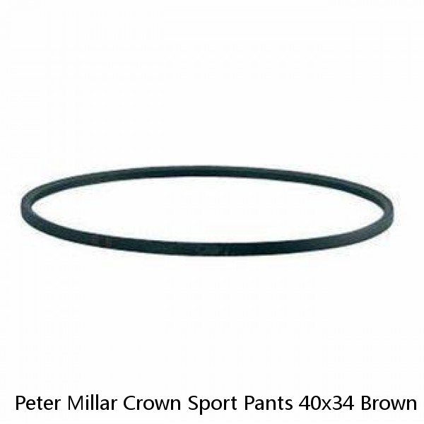 Peter Millar Crown Sport Pants 40x34 Brown Gray Poly Flat Front YGI F2-375 #1 image