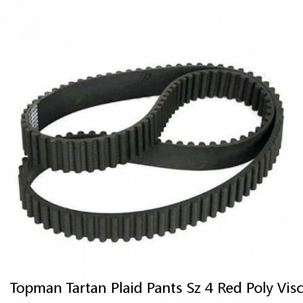 Topman Tartan Plaid Pants Sz 4 Red Poly Viscose Leopard Waist 26” YGI F1-249 #1 image